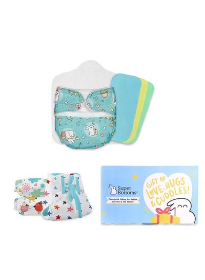 Buy Gift Combo Pack Of 1 Newborn Uno 3 Dry Feel Langot 1 Dry Feel Soaker & 3 Easy Clean Top Sheets; Baby Gift Set For Newborn ; Baby Shower Gift For Parents; Pack Of 8 Items in Saudi Arabia