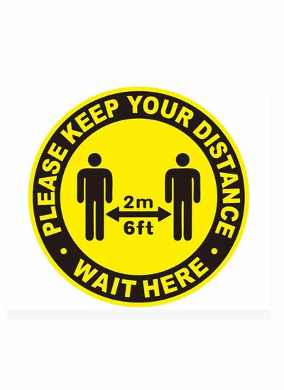 اشتري Social Distancing Floor Decal Stickers, 10 PCS Floor Stickers Commercial Grade Stay 6 Feet Apart Safety Sign Marker for Social Distancing While in Line, Safety Sign Coronavirus Decal في الامارات