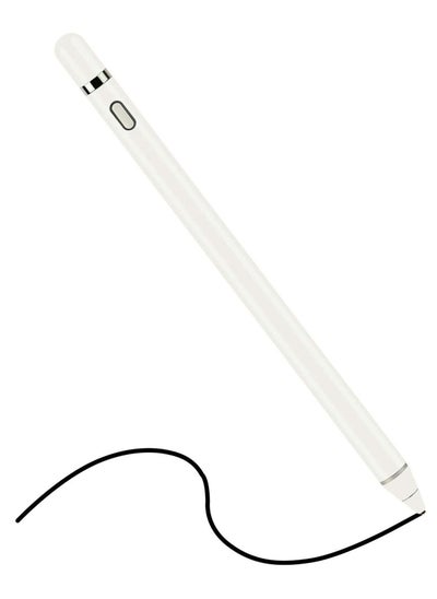 Buy Active Stylus Pen for ipad Touch Screens, Digital Stylist Pencil, Compatible with iOS/Android, 1.5mm Fine Point for Tablet Drawing Writing(White) in UAE