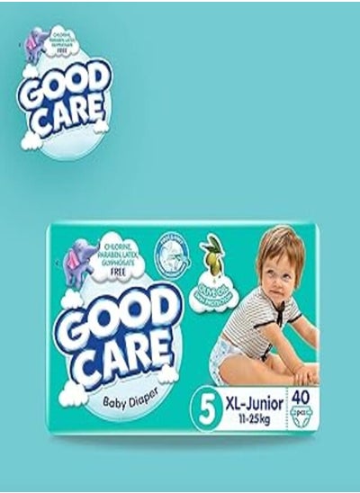 Buy Good Care Baby Diapers - Twin Pack - Junior Size 5 - 40 Pieces in Egypt