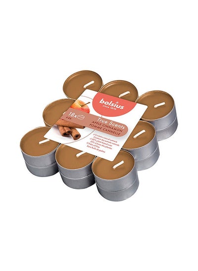 اشتري Pack OF 18 True Scented Apple Cinnamon Tealight Candles في الامارات