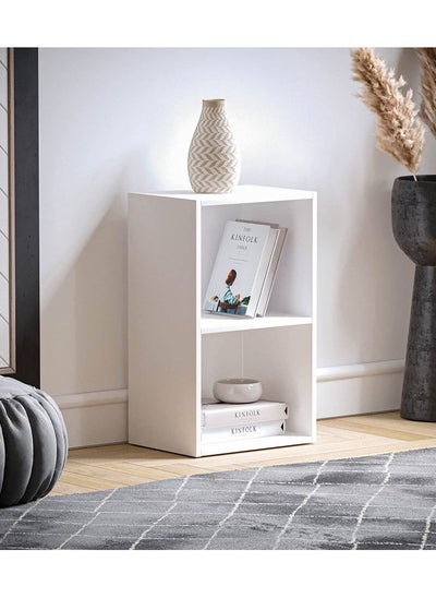 Buy Bookcase and accessory Display Unit of wood 2Tier white in Egypt