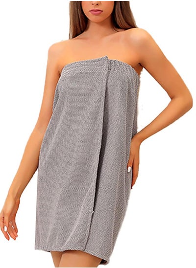 Buy Towel Wrap Cotton Highly Absorbent Terry Soft Sarong Towel Shower Spa Sauna Beach Gym Towel Coat Cover in Saudi Arabia