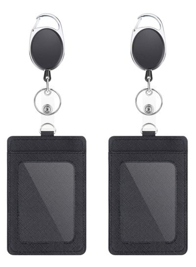 Handmade Genuine Leather ID Badge Holder With Zip Bifold Pocket And Neck Lanyard – Unisex Men Women