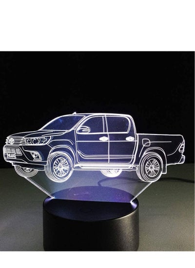 اشتري New Coming 3D LED Truck Lamp Multicolor Change Multicolor Night Light Acrylic Gift 7/16 Colors Hilux في الامارات