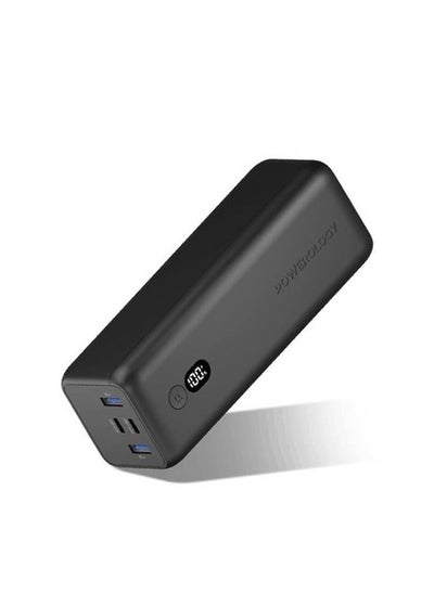 اشتري Powerology Onyx 30000mAh 100W PD Dual USB-C Power Bank - Black في السعودية