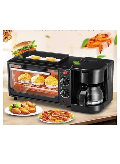 Buy Electric 3 in 1 Breakfast Station Family Size Coffee Maker Frying Pan Toaster Domestic Breakfast Machine Steamer Coffee Machine in UAE