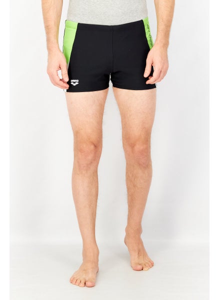 Buy Men Printed Drawstring Swim Short, Green/Black in Saudi Arabia