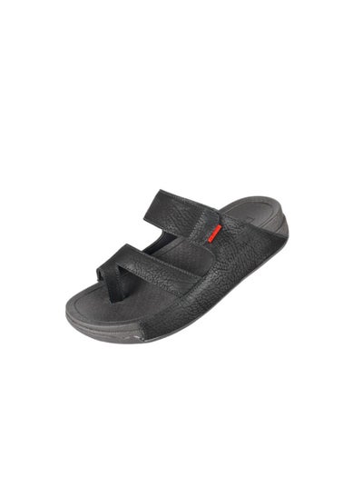 Buy 008-3545 Barjeel Mens FInger grip Sandals 20275 Black in UAE