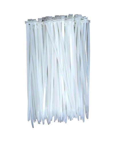 Buy Self-Locking Nylon Cable Ties – 300 mm, 100 PCS – UV Resistant Heat Resistant Zip Ties For Indoor and Outdoor(White) in UAE