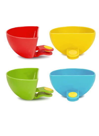 Buy Dip Clip for Bowls Plates 4PCS Plastic Dip Clip Bowl Plate Holder Chip and Dip Serving Set Sauce Holder for Spice Tomato Sauce Salt Veggie Vinegar Ketchup Chips in UAE