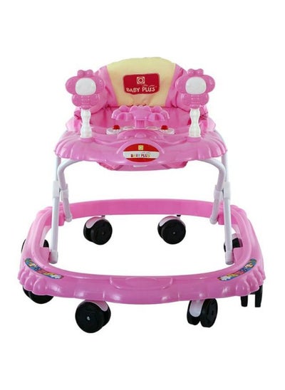 Buy Stylish Lightweight Comfortable Folding Bee Baby Walker With 8 Swivel Wheel For Your Little One - Pink in UAE