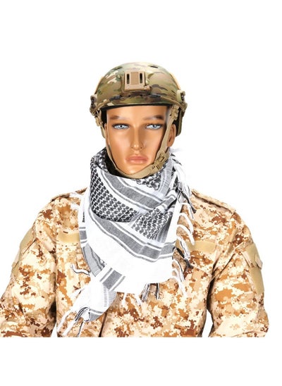 اشتري Outdoor Hiking Scarf ,Men & Women Tactical 100% Cotton Military Head Neck Wrap Shawl Motorcycle Hiking Paintball Face Mask 42”X42” في الامارات