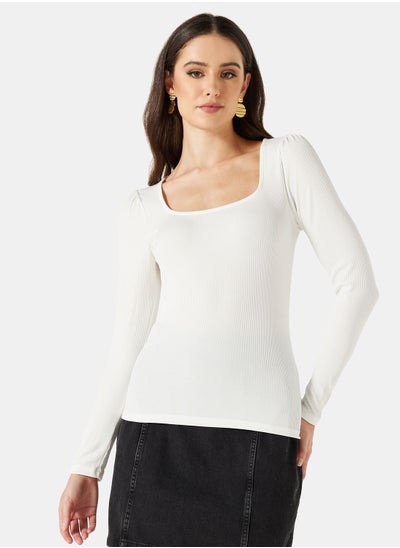 Buy Solid Ribbed Top in UAE