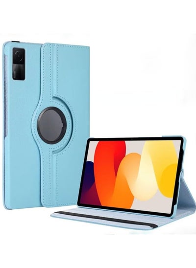 Buy Redmi Pad SE 11 inch 2023 Tablet case for Protector Pebbled Rotating 360 Solid Color Protective Case Holster (Sky Blue) in UAE