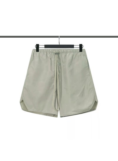 Buy Summer Thin Fog ESSENTIALSZONE Reflective Nylon Shorts Unisex Light Green Light board without printing in UAE