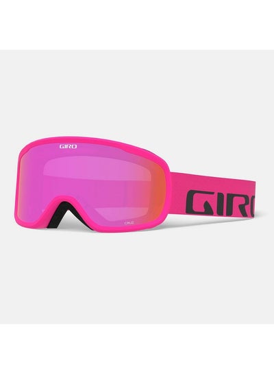 Buy Cruz Ski Goggles Snowboard Goggles For Men Women & Youth Anti Fog Otg Bright Pink Wordmark Strap With Amber Pink Lens in UAE