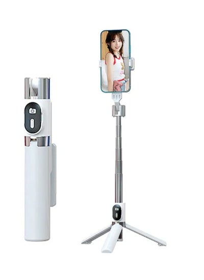 Buy Mini Bluetooth Selfie Stick for Smartphone Cameras White in Saudi Arabia