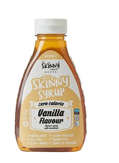 Buy The Skinny Food Co. Vegan sugar free zero calorie, Fat-Free vanilla Syrup 425 ml in UAE