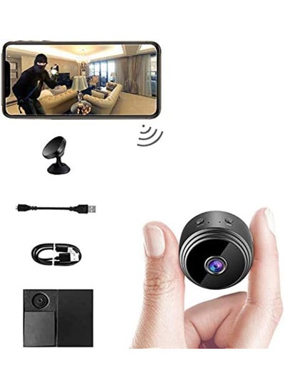 Buy Mini WiFi Camera Security Camera HD 1080P Wireless Portable Small Camera Mini Camera with Motion Detection and Night Version Home Nanny Cam Video Recorder for Room in UAE