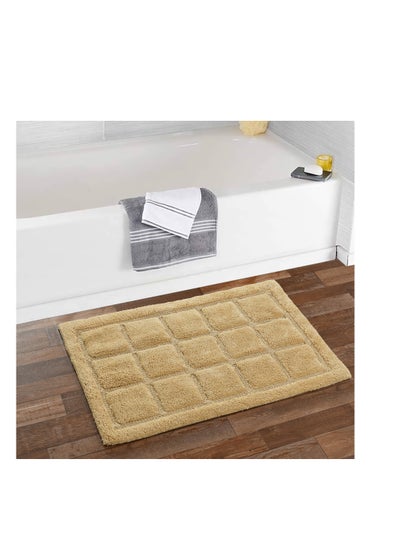 Buy Shemtron Square Pattern Cotton Bath Mat in UAE