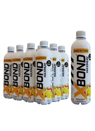 Buy X-BOND Maximum Recovery Non Carbonated Drink Maximum Amino Drink - 9g BCAA + EAA Electrolytes Drink - 16 fl oz (500 ml), Sugar Free 34 Calories, 60mg Caffeine (Full Box 12 bottles, Mango Alphonso) in UAE