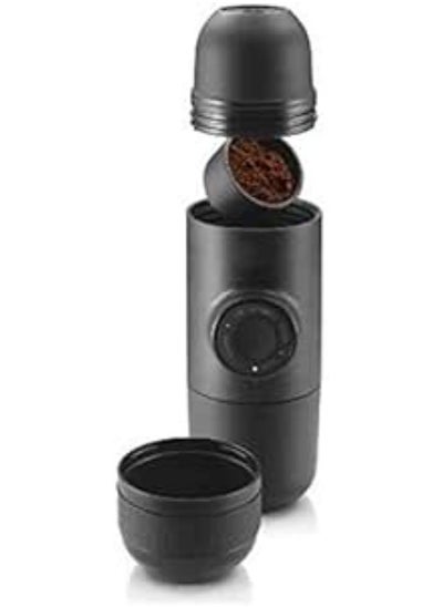 Buy Mini Portable Manual Espresso Coffee Maker, Black, Aluminum in Egypt