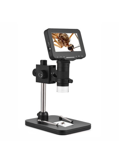 اشتري High Resolution USB Digital Microscope FHD 1080P Lightness Adjustable with 4.3-inch Large IPS Screen for Plant Insect Observation Best Gift for Children Teenagers Students في الامارات