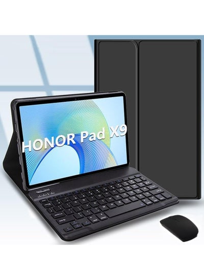 اشتري Honor Pad X9 11.5 inch 2023 case for, Slim Protective Case with Detachable Wireless Bluetooth Keyboard & Mouse في السعودية