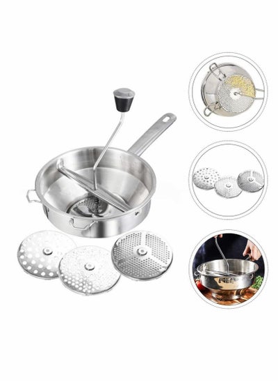 Buy Food Chopper Food MillChopper Manual Vegetable Cutter Food Processor Fruit Dicer Puree Vegetables Soups Making Grater for Kitchen Strainer, Mixer and Drainer in UAE