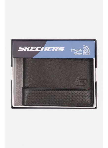 Buy Men Slim Fold Wallet 8 L x 10 H x 2 W cm, Black in Saudi Arabia