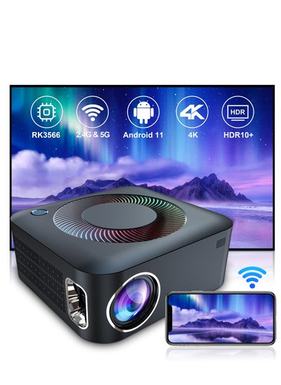 Buy Home Theater Portable Movie FHD Projector with 5W Speaker, Built-in Netflix Google Play and More Apps Black (X5A) in UAE