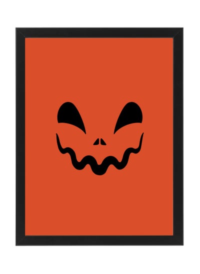 اشتري Halloween Pumpkin Framed Poster 30x40cm - Spooky Wall Art Decor for Home, Office, or Party , Trick or Treat Pumpkin Artwork, Halloween Decoration Gift Idea في الامارات