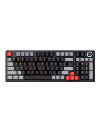 Buy T50 Mechanical USB wired keyboard 97 keys Green axis light with knob Office gaming computer color keyboard Mechanical keyboard in Saudi Arabia