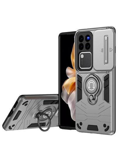 Buy GOLDEN MASK For Vivo V30 Armored Window Bracket Camera Shield Cover Camera Lend Protection With Ringe (Grey) in Egypt