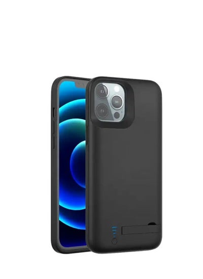 Buy Wireless Protective Charging Case Cover For iPhone 15 Pro Max 6000mah Black in UAE