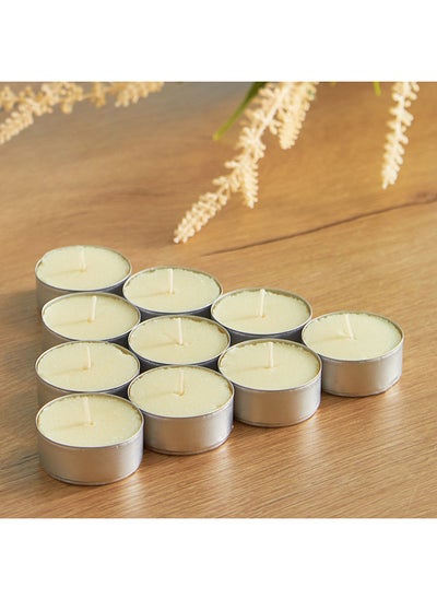 Buy Vela 10-Piece Vanilla Tealight Candle Set 120 gr in UAE