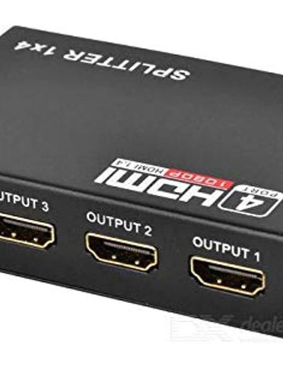 Buy Mini 4 Port 1X4 Hdmi Splitter Converter Support Black in Egypt