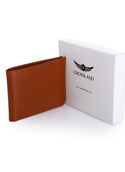 Buy CROSSLAND Genuine Leather Slim Bifold Wallet for Men, 6 ID Slots, RFID Blocking Technology in Egypt