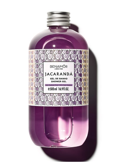 Buy Benamor Jacaranda Shower Gel with Aloe Vera Body Hands and Face Hydrating and Softening Body Wash  Delicate Floral Scent Paraben Free Vegan 500ml in UAE