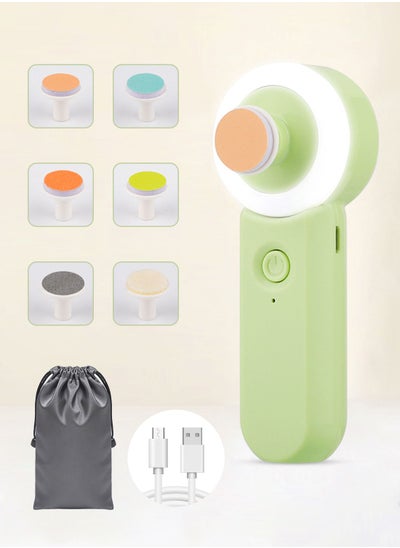 اشتري Baby Nail Trimmer Electric, Rechargeable Baby Nail File Baby Nail Clippers Set, Trim Polish Grooming Kit for Newborn Toddler or Adults Toes Fingernails, 6 Grinding Heads and LED Light - Green في السعودية