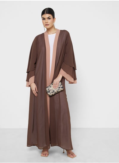 Buy Two Toned Abaya With Sheila in UAE