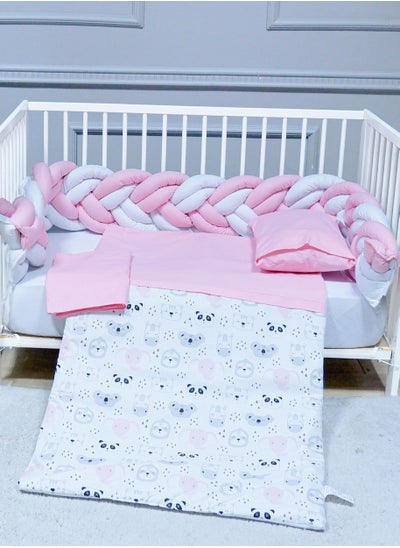 Buy Baby Bed Braided Bassinet with Quilt, Pillow and Sheet in Saudi Arabia