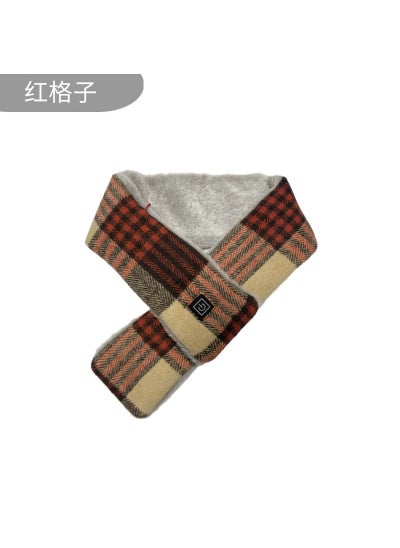 اشتري Smart heating scarf plush thickened graphene three-gear temperature control heating usb charging scarf electric heating neck protectionOrange plaid scarf (excluding charging treasure bag) Orange plaid scarf (excluding charging treasure bag) في السعودية