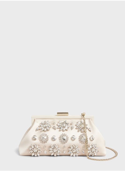 Buy Crysta Crystal Embellished Clutch in UAE