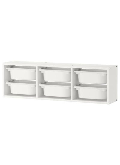 Buy Wall Storage White White 99X21X30 Cm in Saudi Arabia