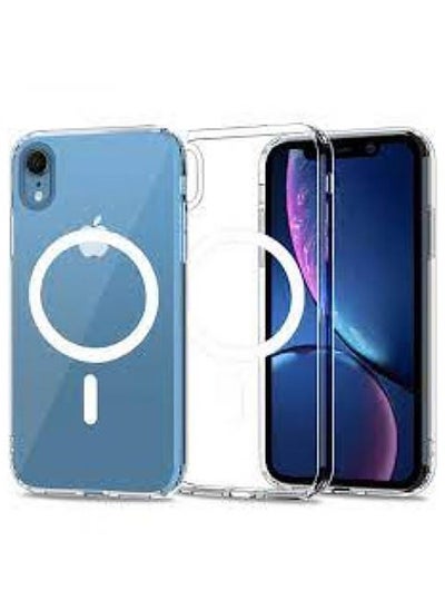 Buy For IPhone XR (6.1 INCH) Electroplating Shockproof Magsafe Case (Transparent) in Egypt