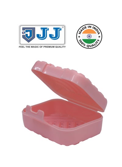 اشتري JJ Cherry Soap Dish Plastic Box, Bathroom Soap, Dish Reusable Plastic, Case Box, Dish Container for Travel Camp And Storage Useful Processed Pink في الامارات