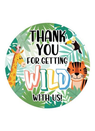 اشتري Wild Jungle Thank You Round Stickers Thank You For Getting Wild With Us Party Animal 40 Labels في الامارات