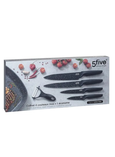 Buy Set of 5 stainless steel knives in Saudi Arabia